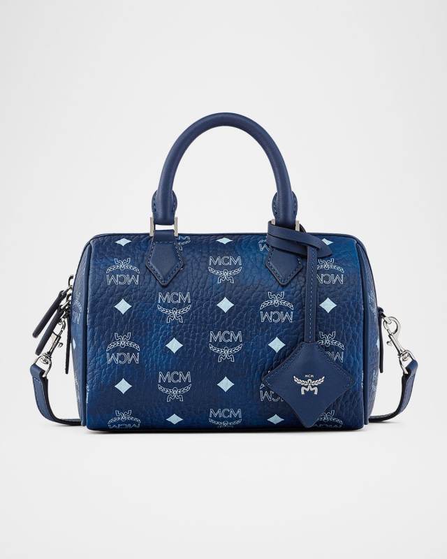 Ella Small Boston Visetos Top-Handle Bag